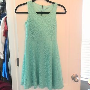 Cherokee mint green lace dress